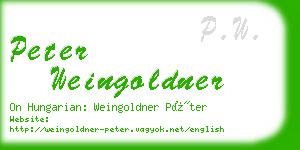 peter weingoldner business card